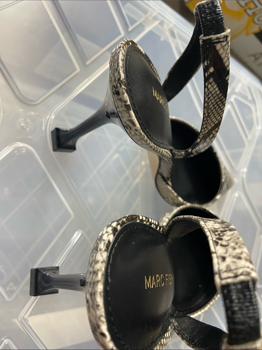 Marc Fisher Hadya Snake Print Slingback Pumps – Size 8.5 - Picture 9 of 13